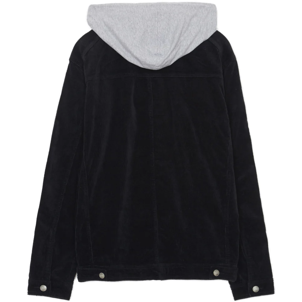 Veste velours côtelé bandes noir - Image 6