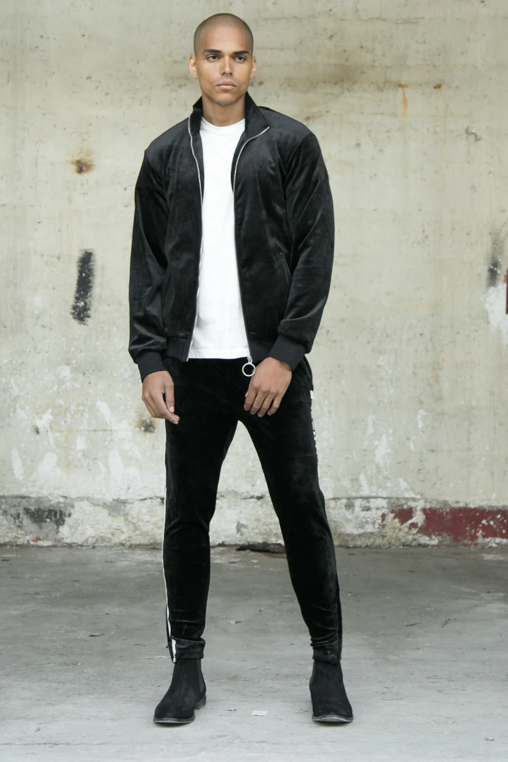 Veste velours logo racing noir - Image 2