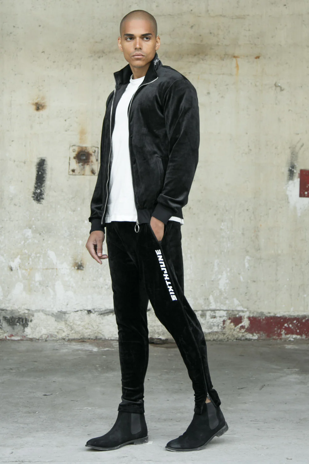 Veste velours logo racing noir - Image 3