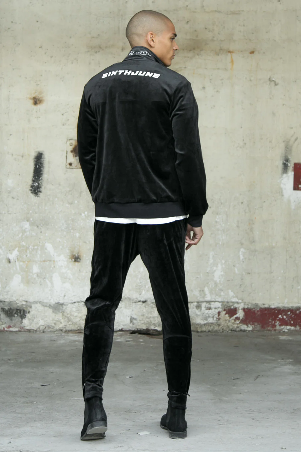 Veste velours logo racing noir - Image 4