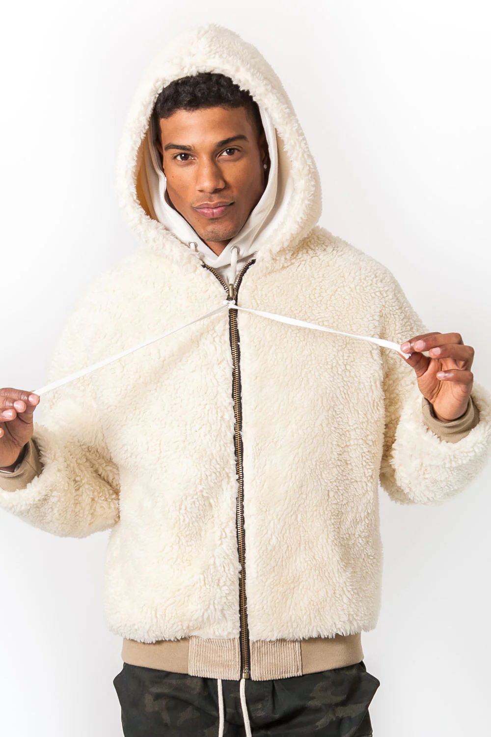 Veste velours sherpa reversible Beige - Image 2