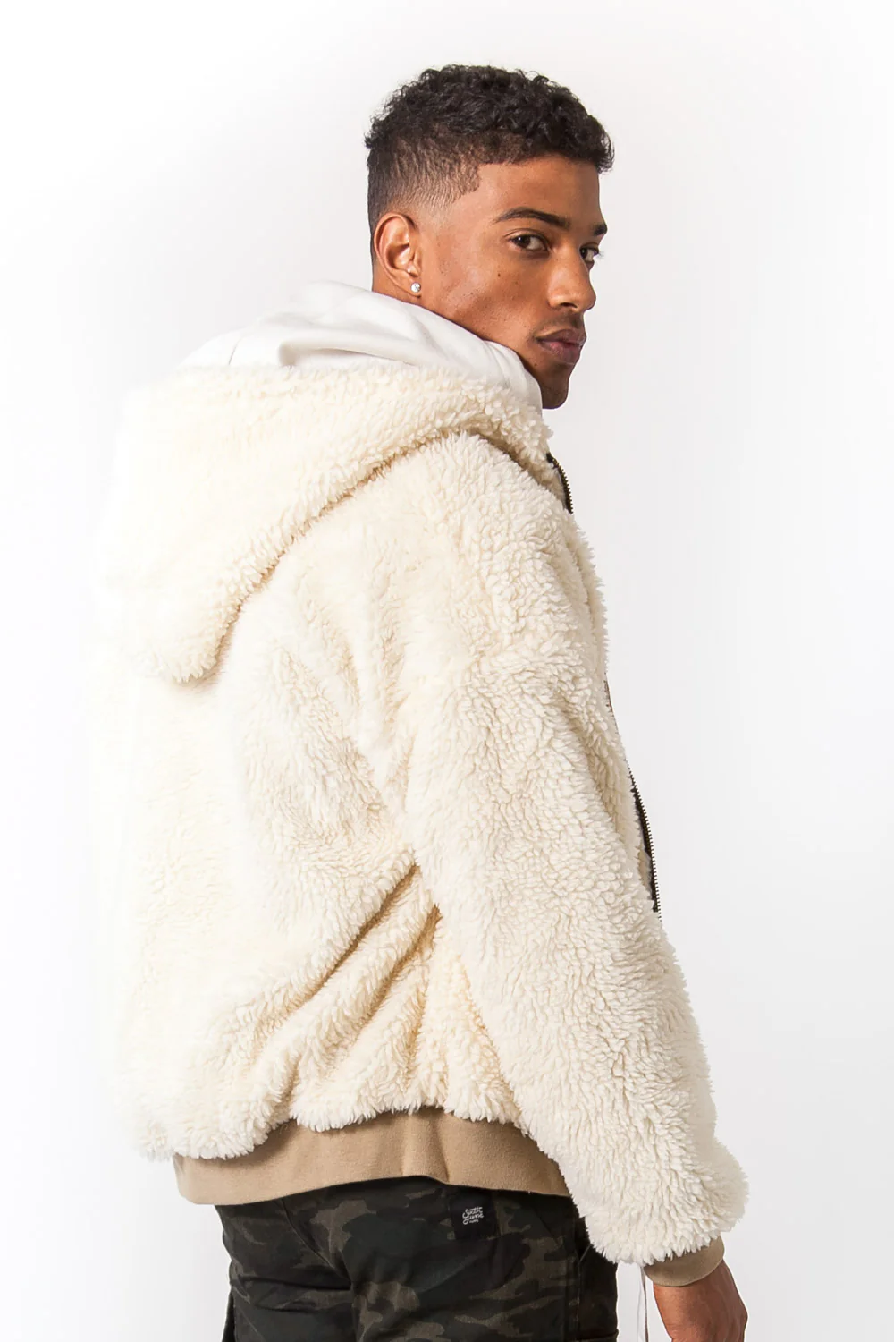 Veste velours sherpa reversible Beige - Image 5