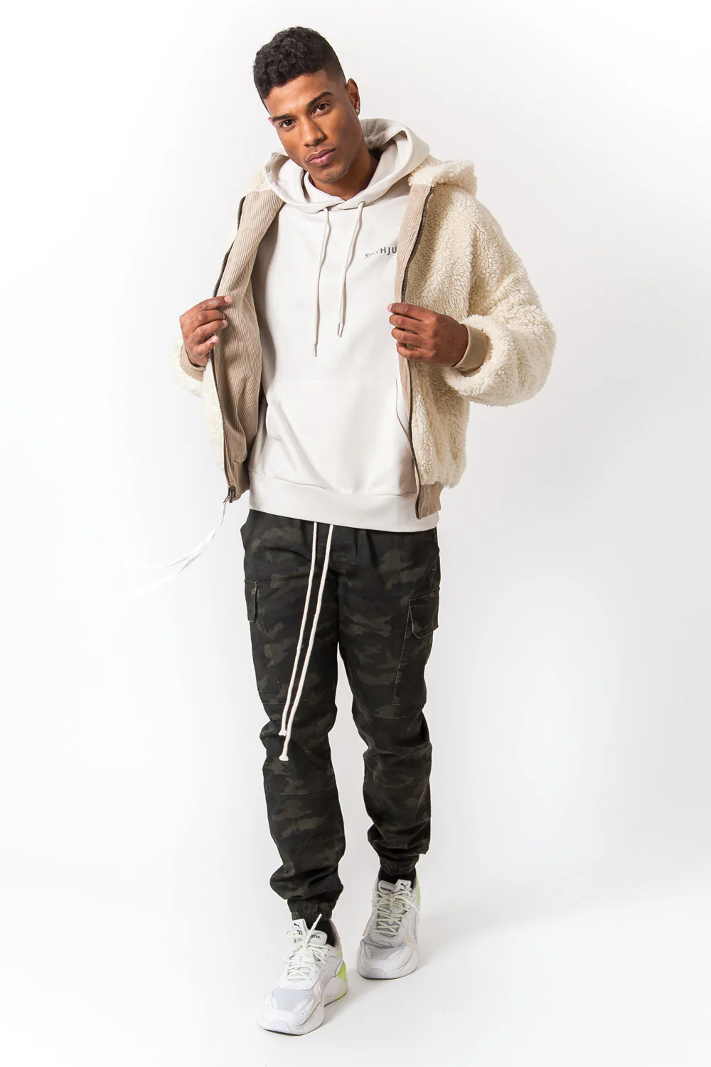Veste velours sherpa reversible Beige - Image 8