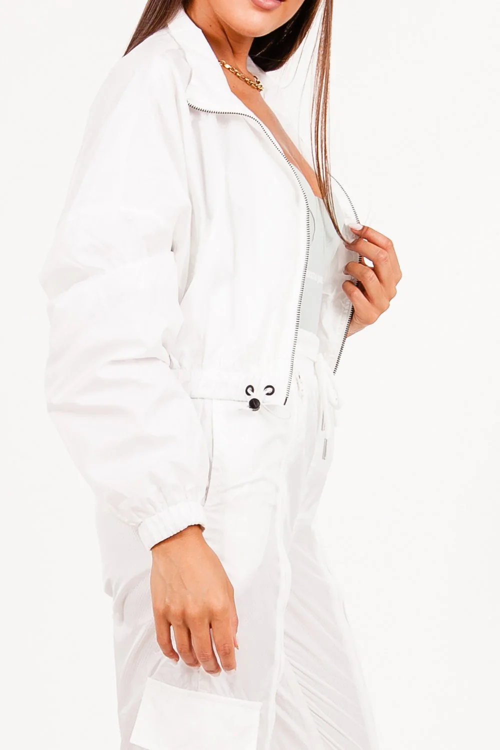 Veste jogging blanc - Image 3