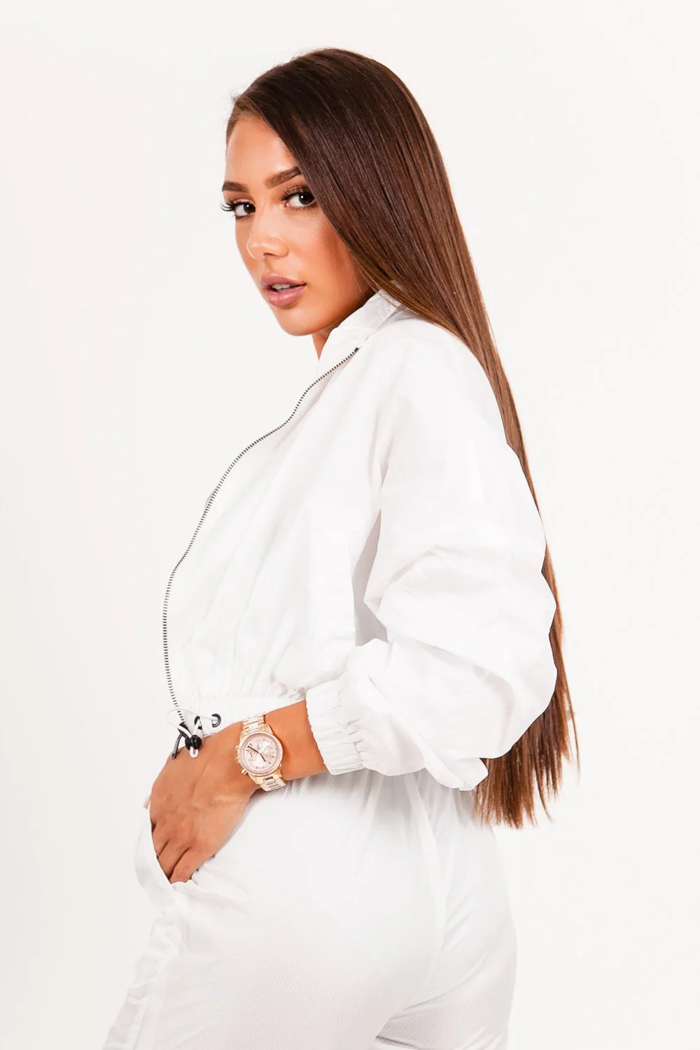 Veste jogging blanc - Image 5
