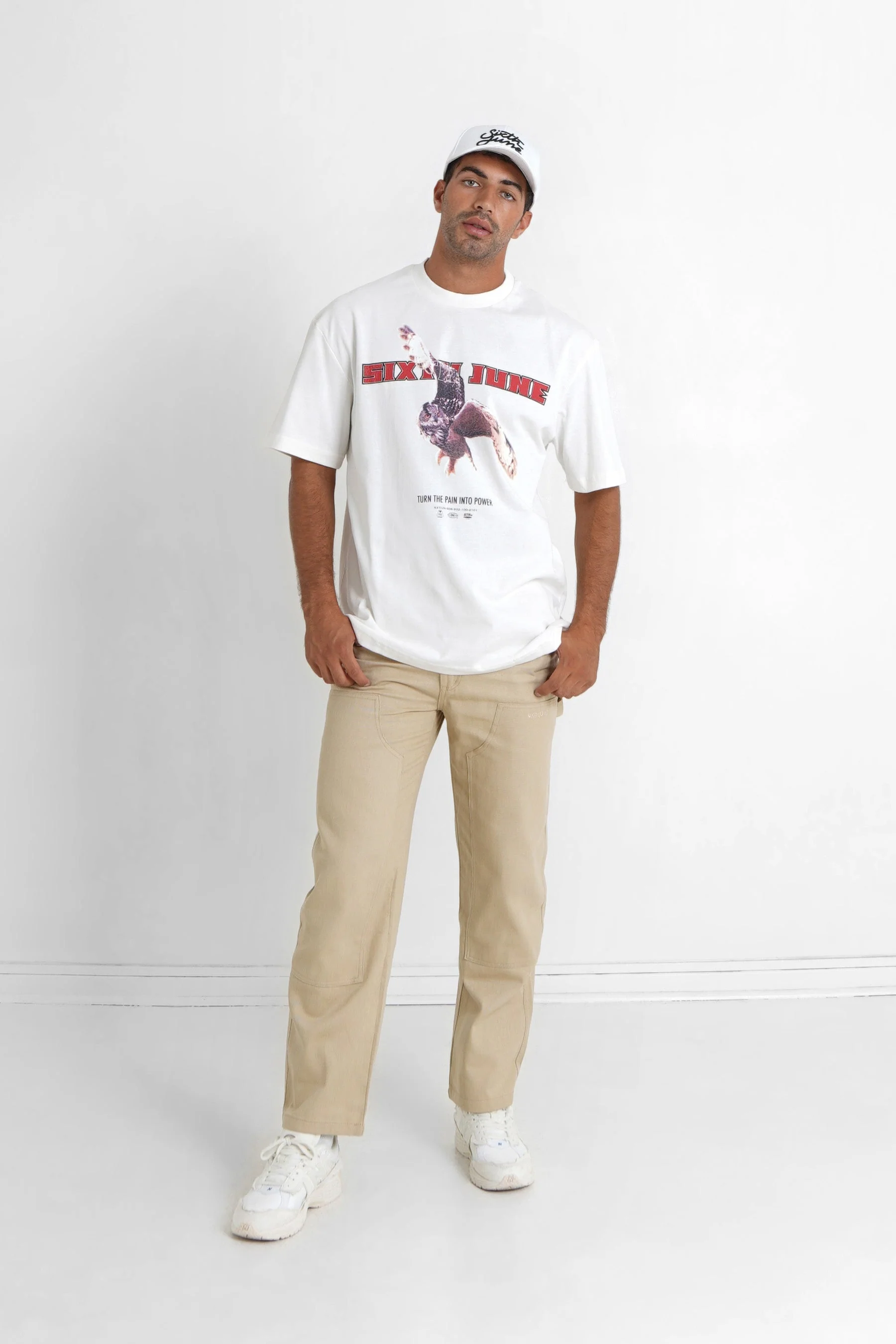 T-shirt vintage eagle Blanc cassé - Image 2