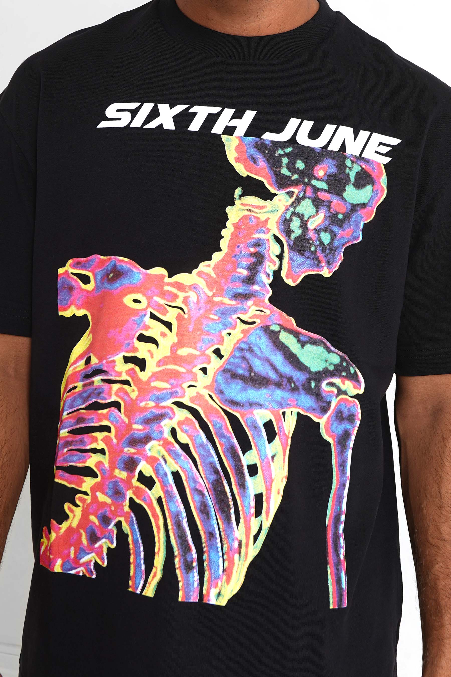 T-shirt vintage squelette Noir - Image 4