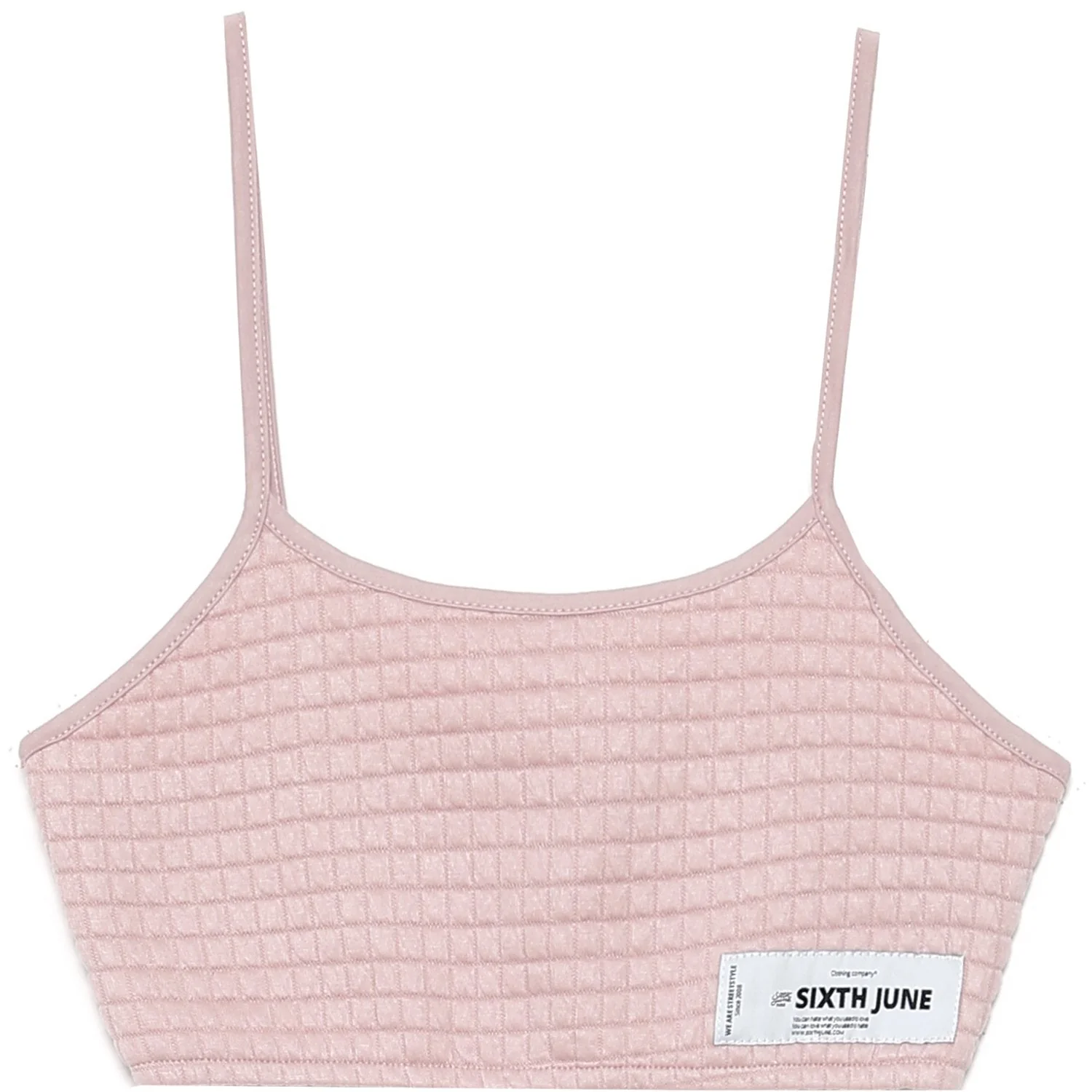 Brassière bretelles gaufré rose - Image 2