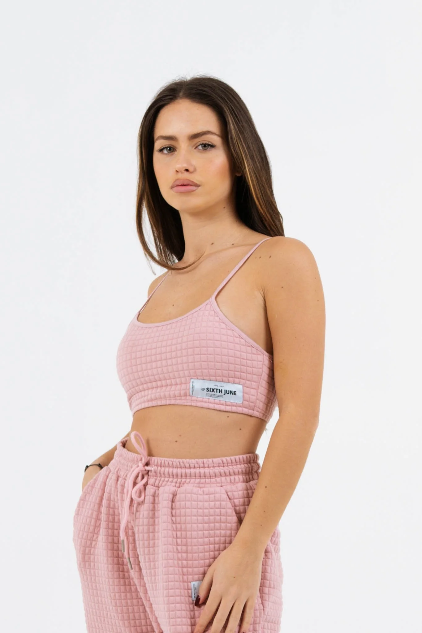 Brassière bretelles gaufré rose - Image 4