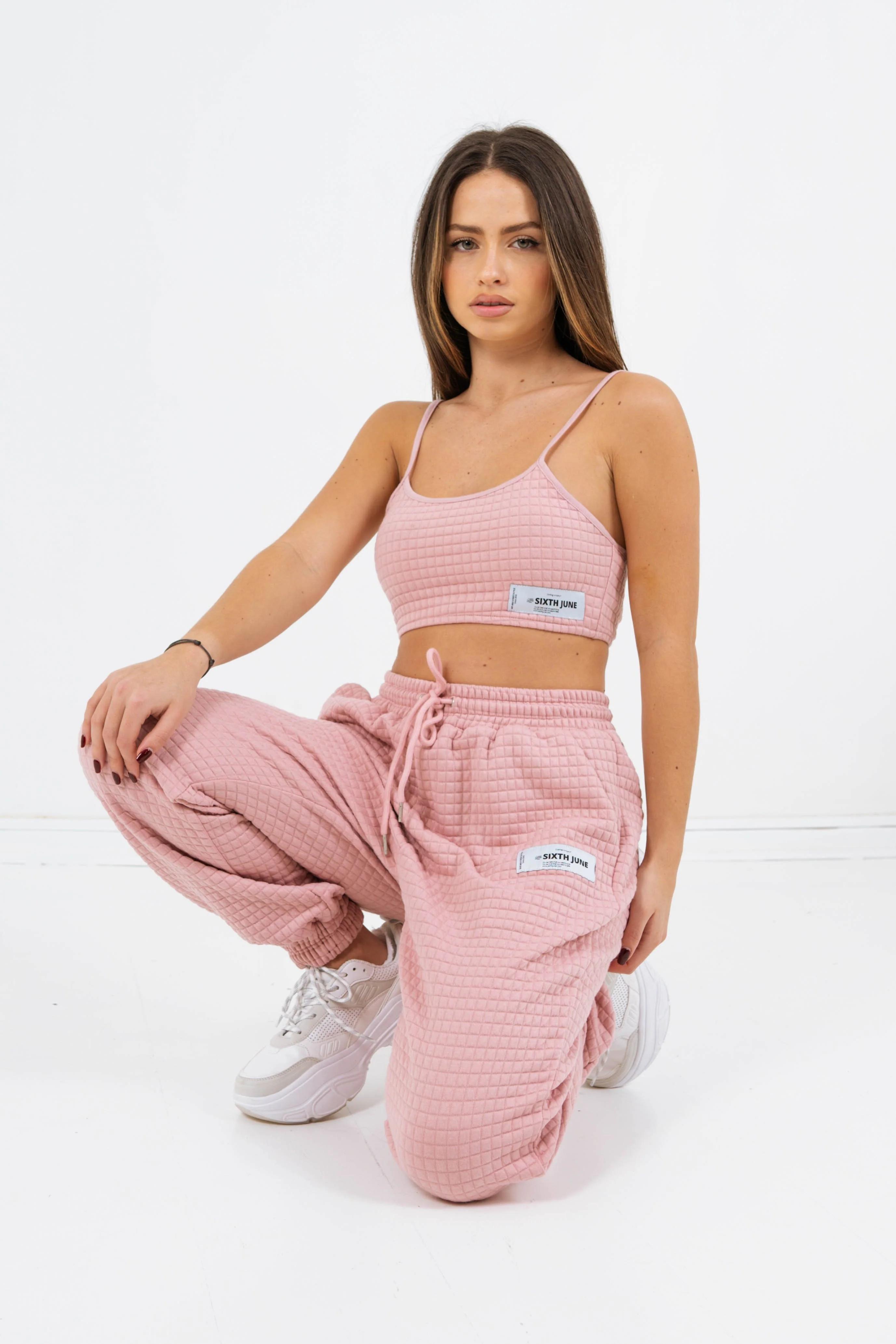 Brassière bretelles gaufré rose - Image 5