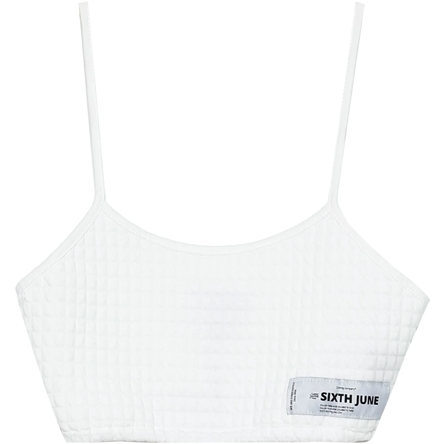 Brassière bretelles gaufré blanc - Image 2