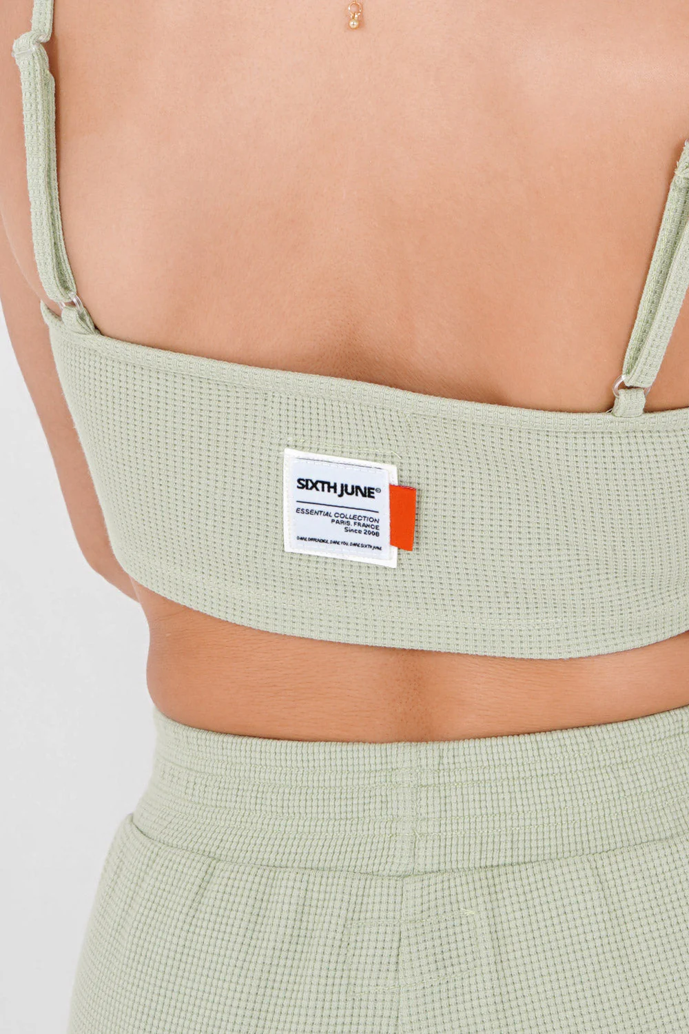 Brassière gaufrée logo Vert clair - Image 3