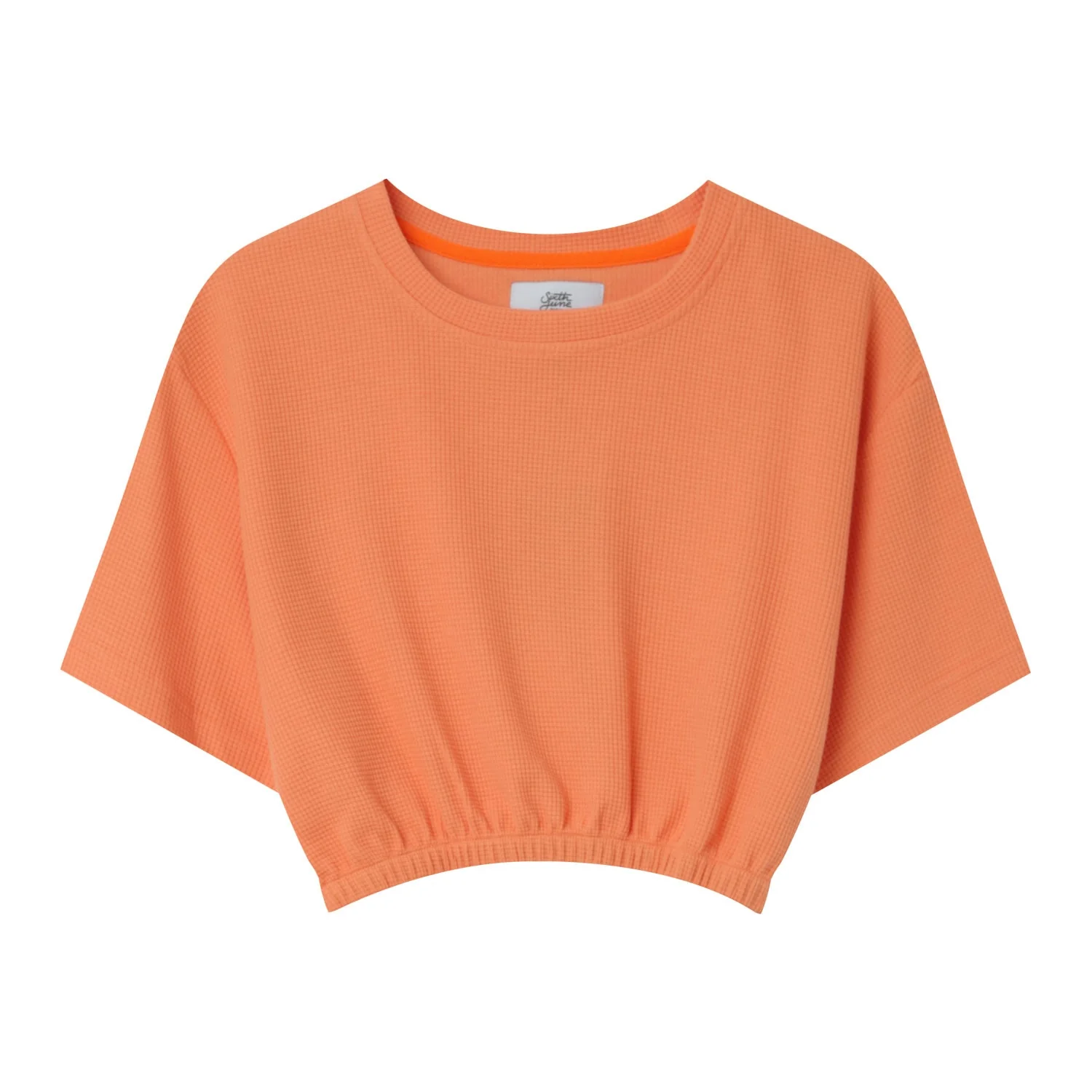 T-shirt élastique gaufré Orange - Image 6