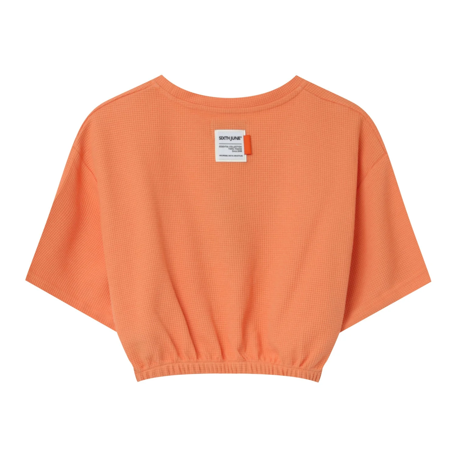 T-shirt élastique gaufré Orange - Image 7