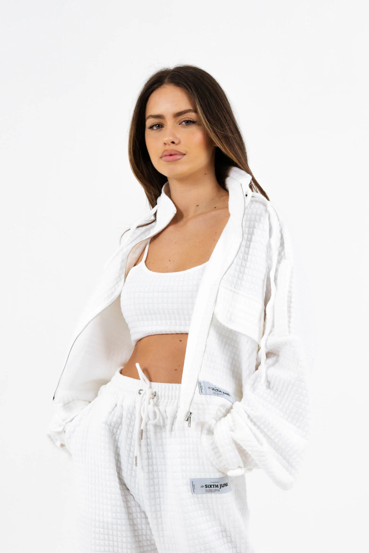 Veste gaufrée oversize blanc - Image 2