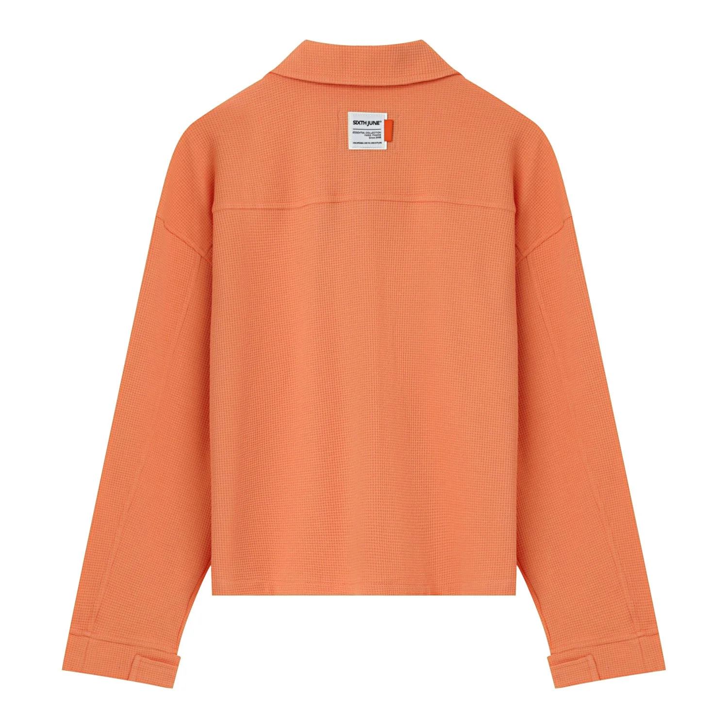 Veste boutonnée gaufrée Orange - Image 8