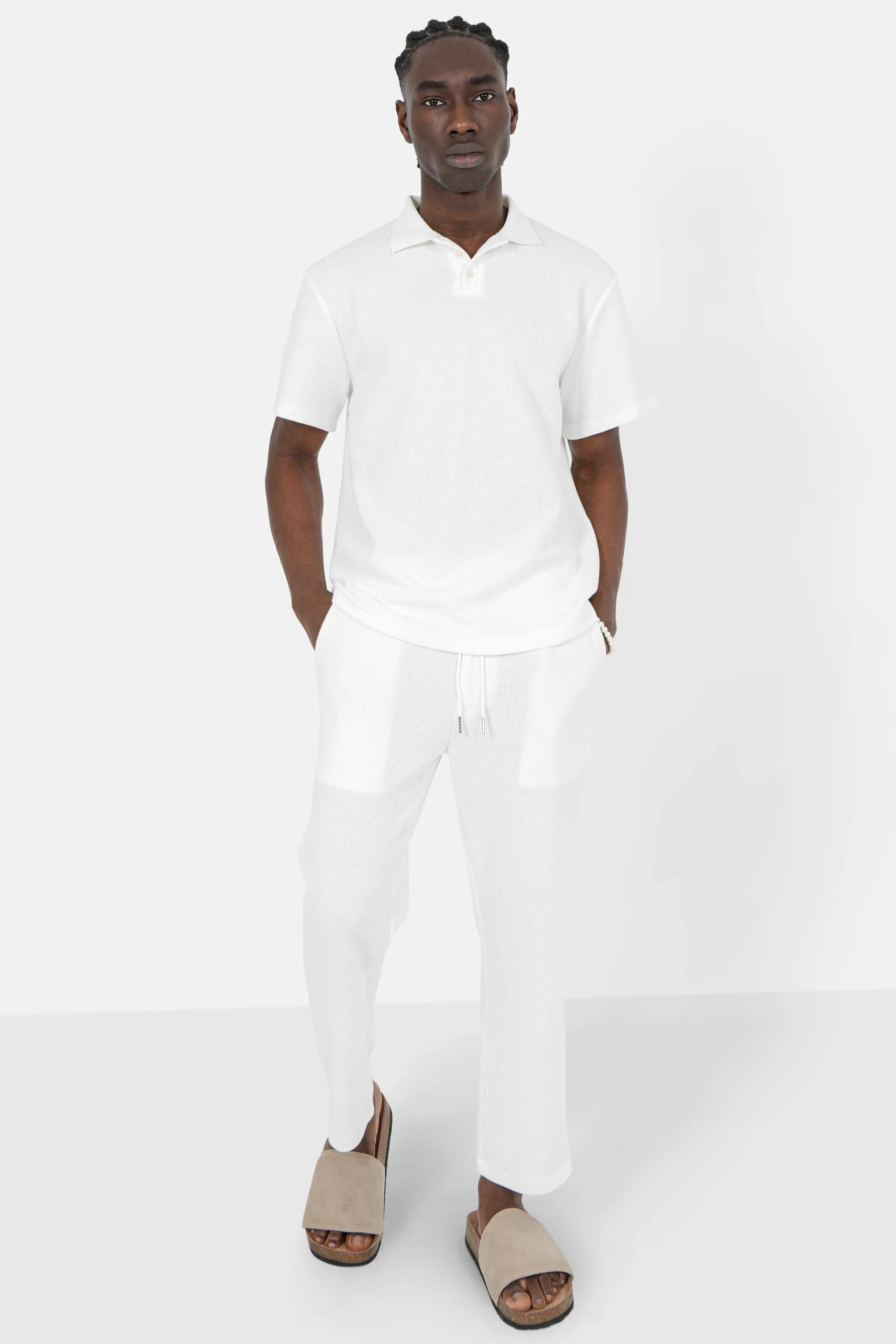 Pantalon gaufré Blanc - Image 2