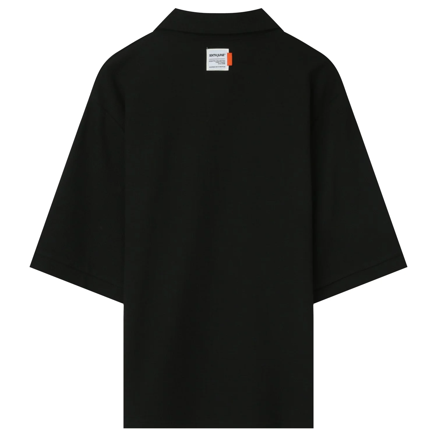 Polo gaufré oversize Noir - Image 8