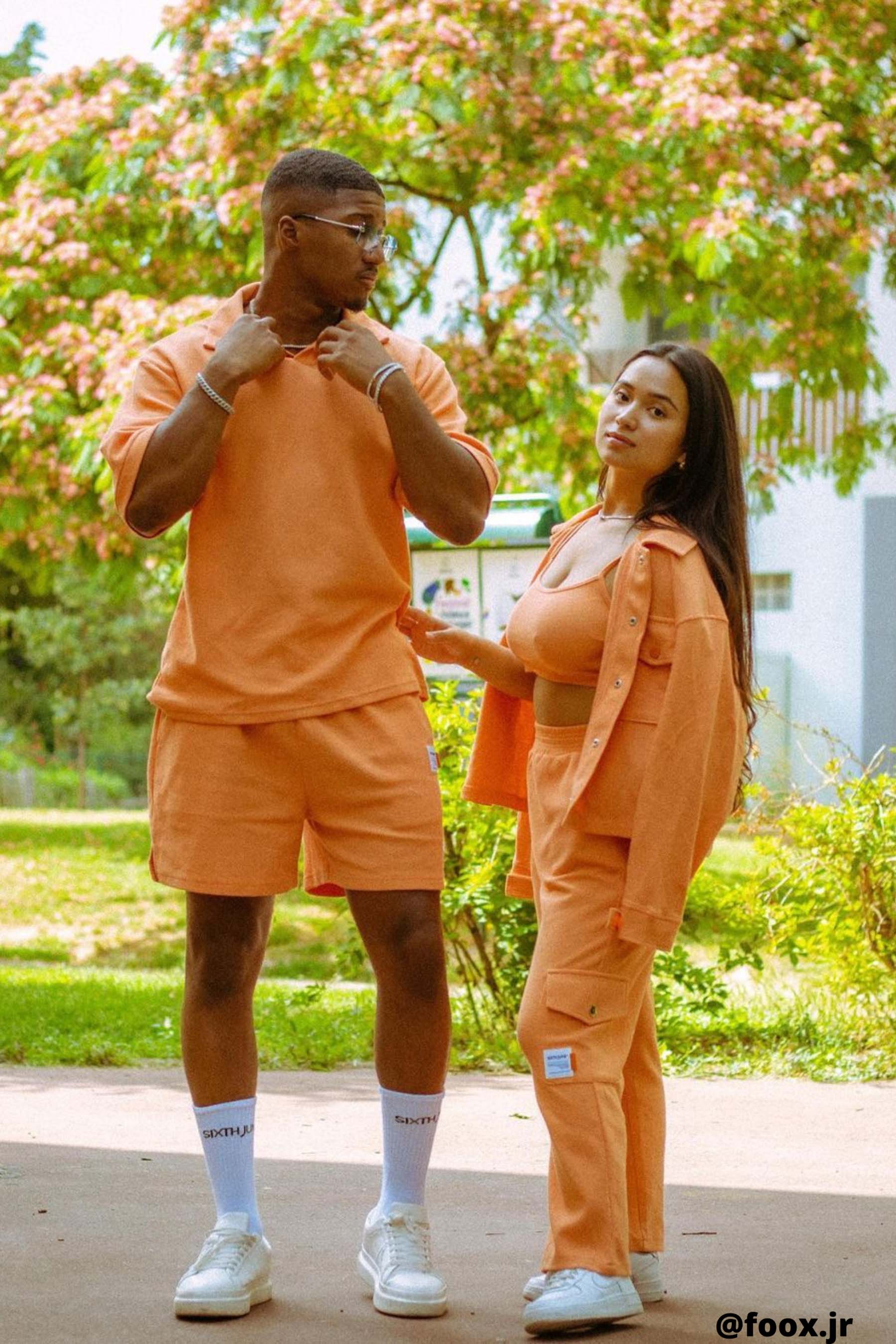 Polo gaufré oversize Orange - Image 6