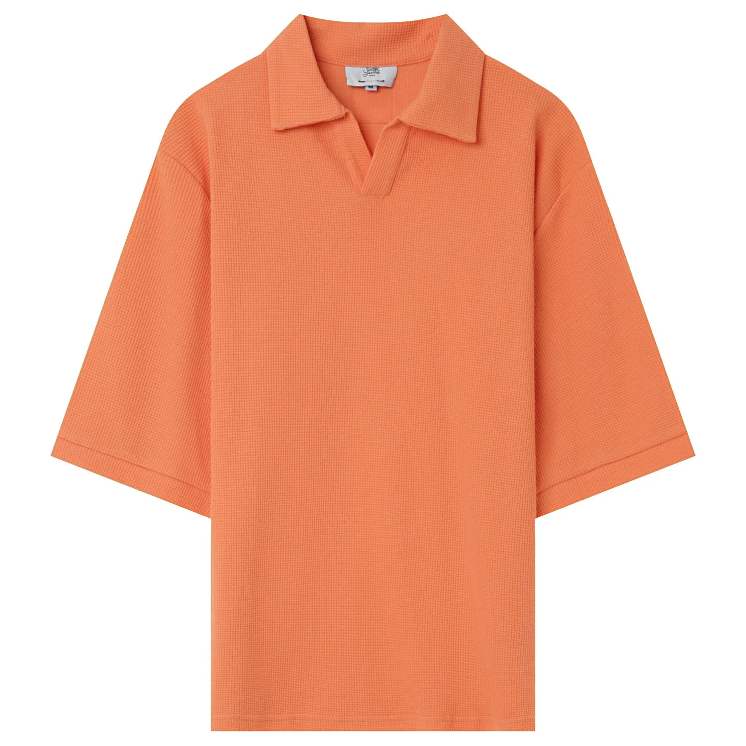 Polo gaufré oversize Orange - Image 8