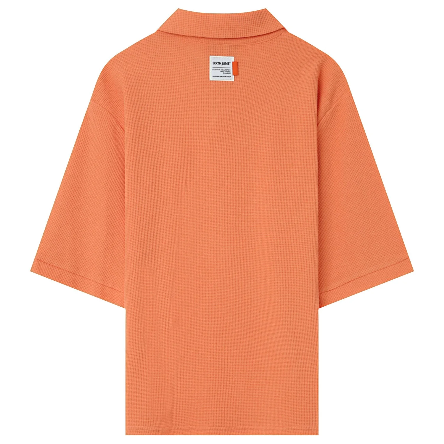 Polo gaufré oversize Orange - Image 9