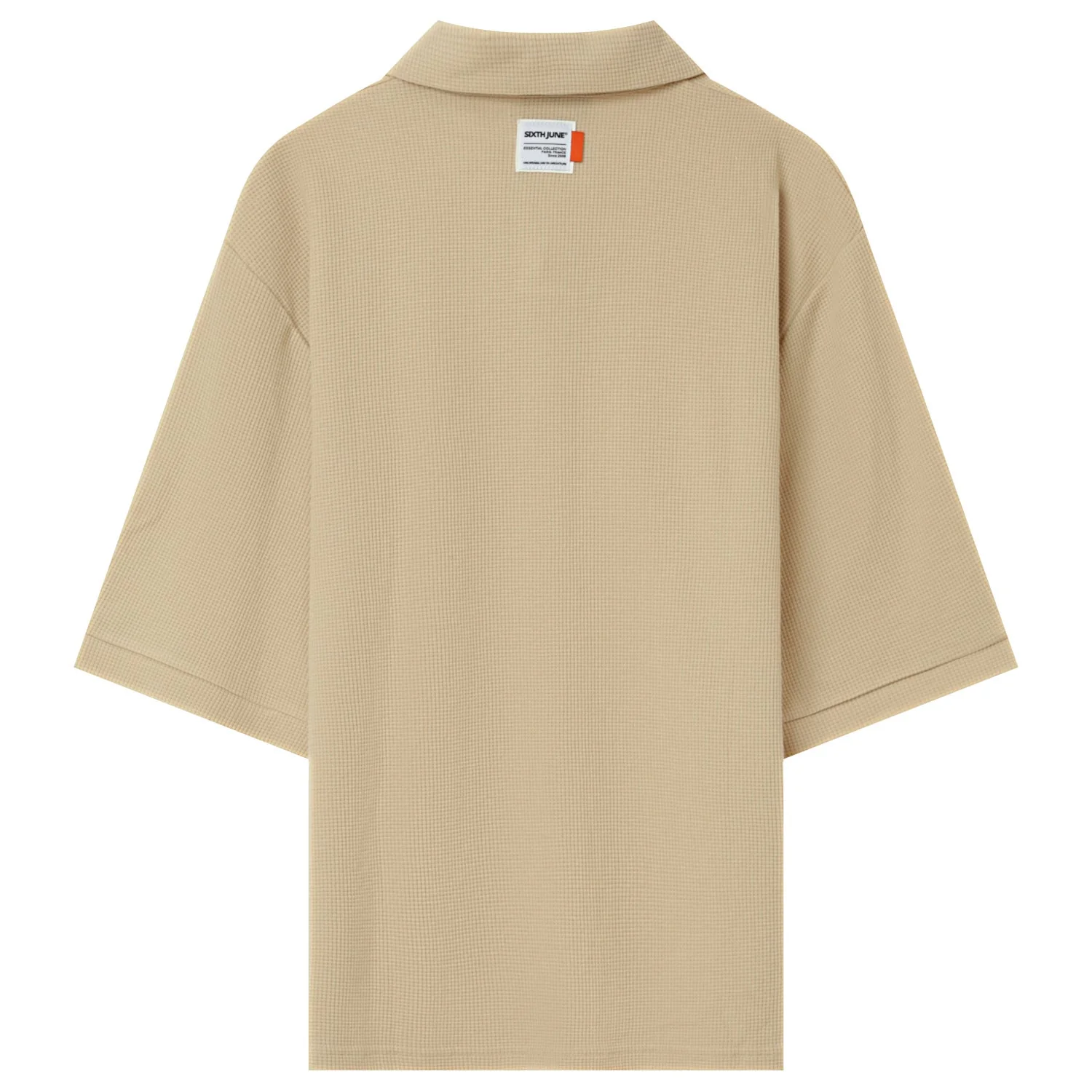 Polo gaufré oversize Beige - Image 9