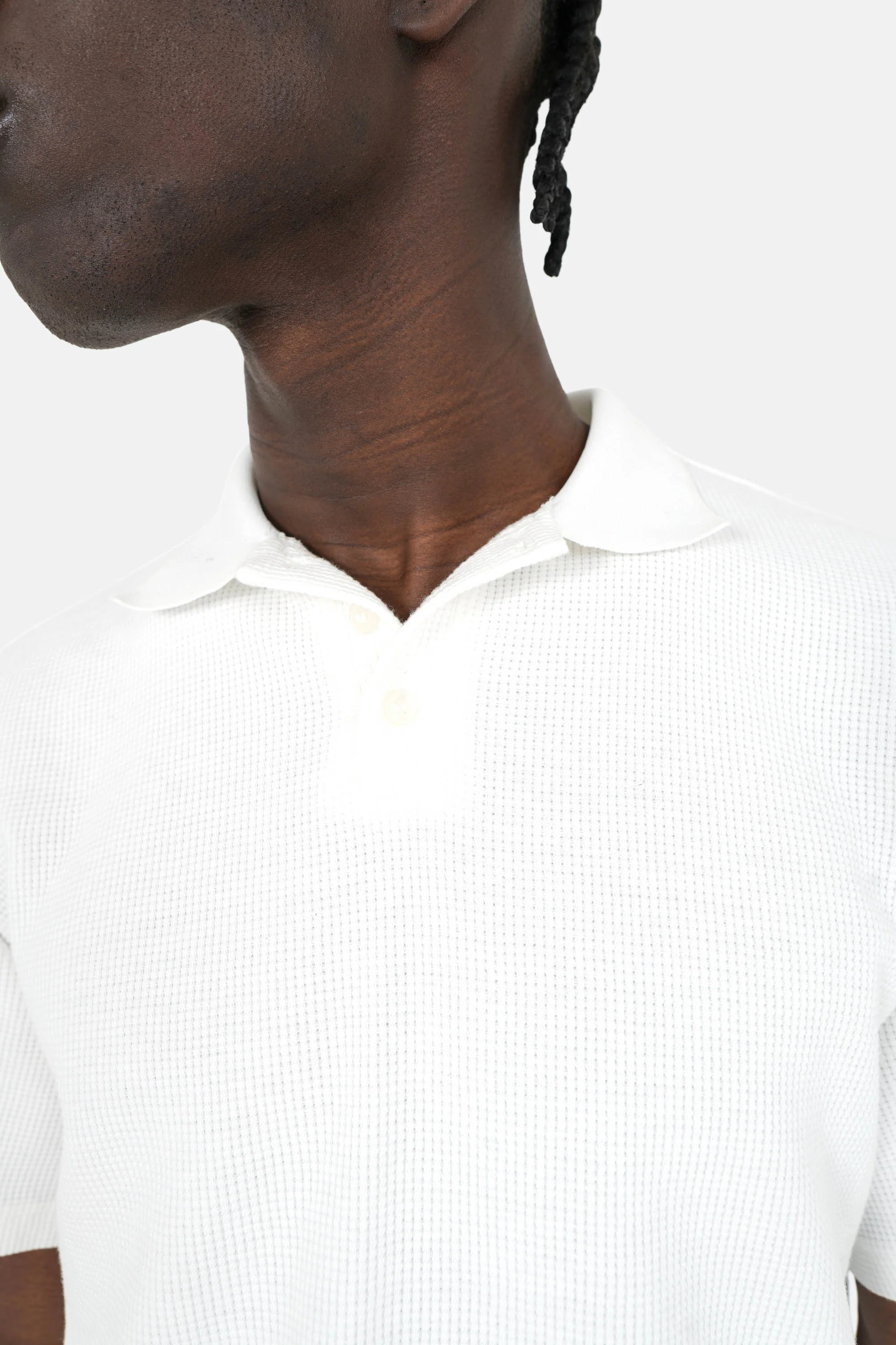 Polo logo arrière gaufré Blanc - Image 3