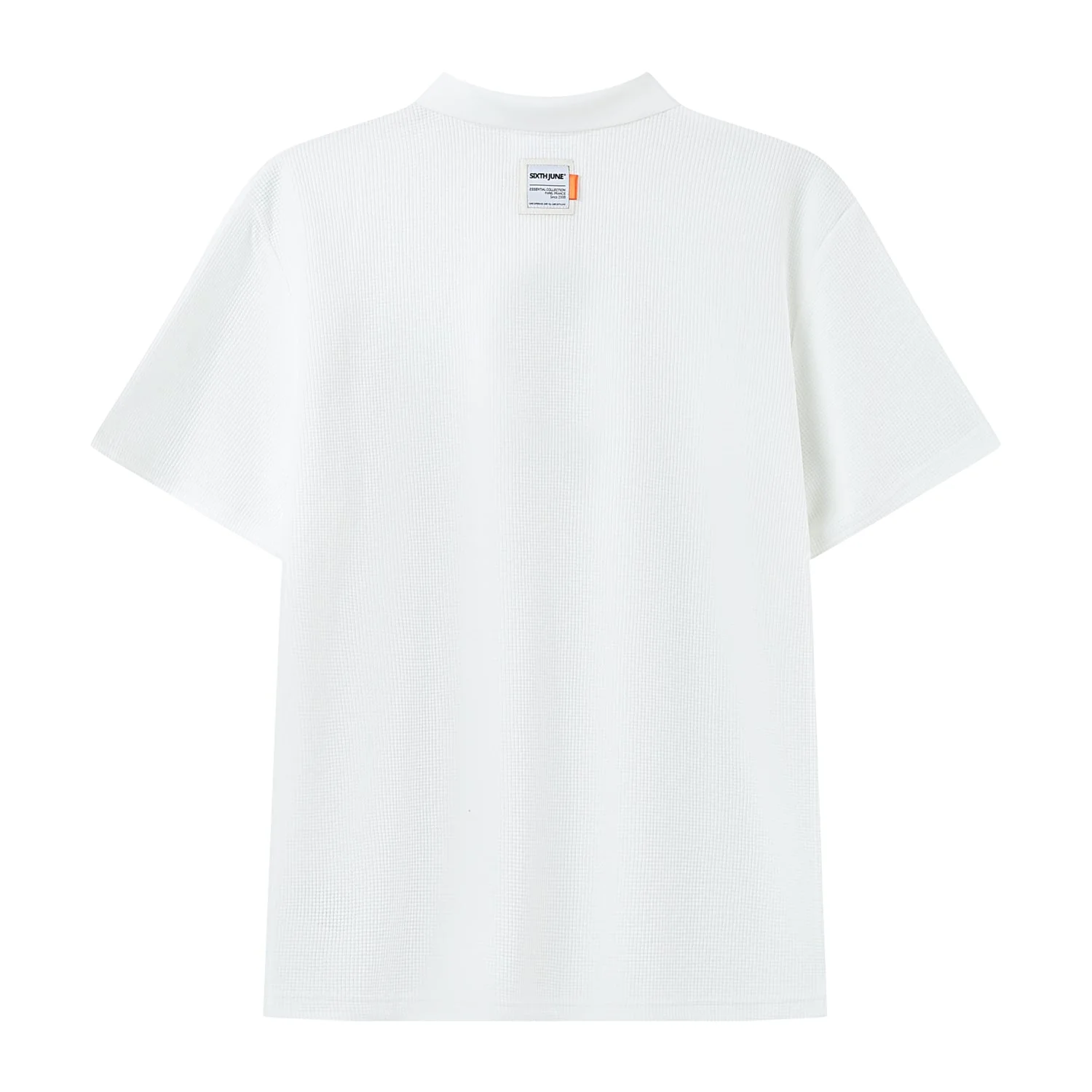 Polo logo arrière gaufré Blanc - Image 8