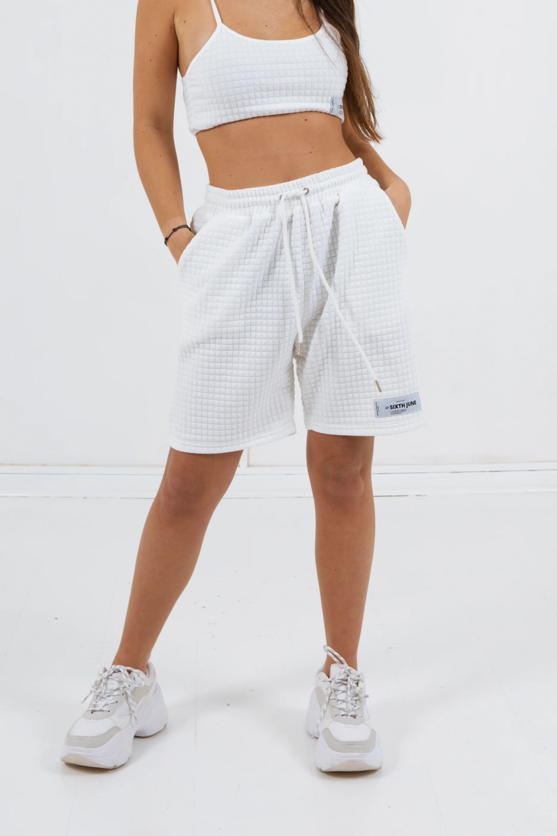 Short gauffré confort blanc - Image 2