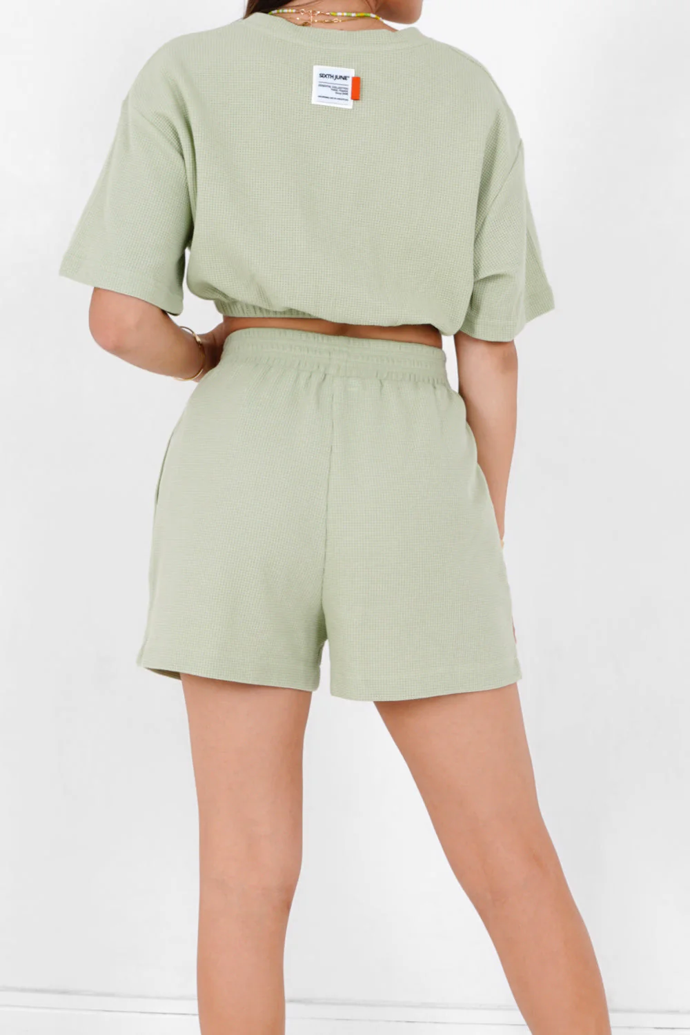 Short logo gaufré Vert clair - Image 5