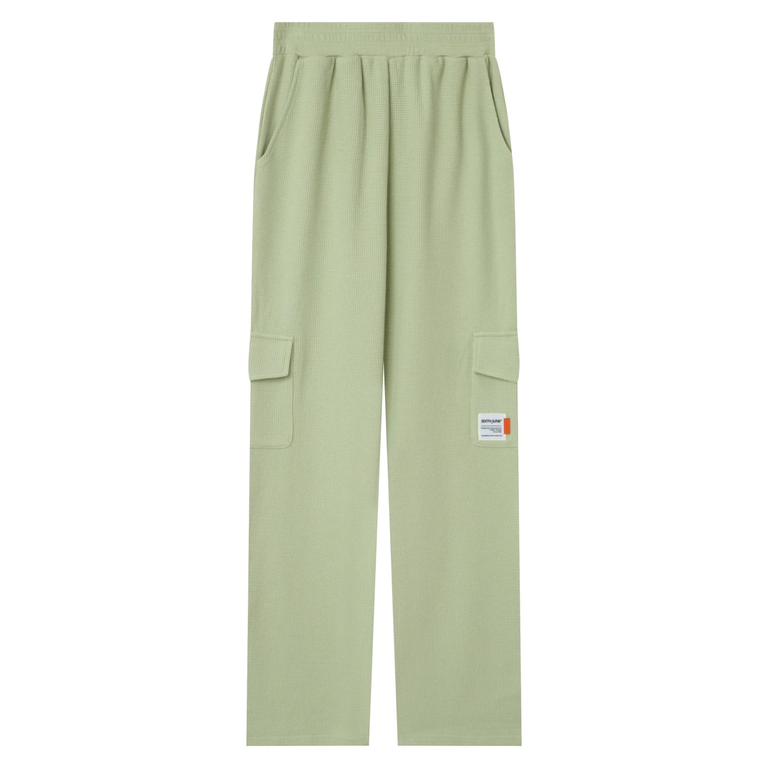 Pantalon droit gaufré Vert clair - Image 7