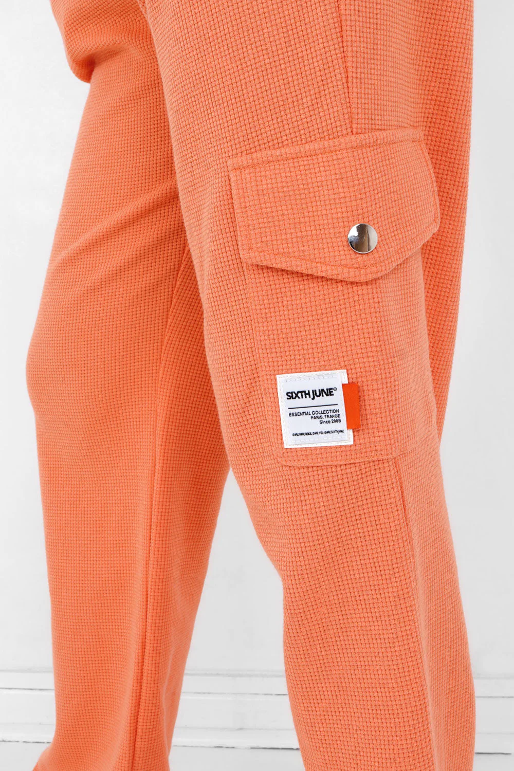Pantalon droit gaufré Orange - Image 3