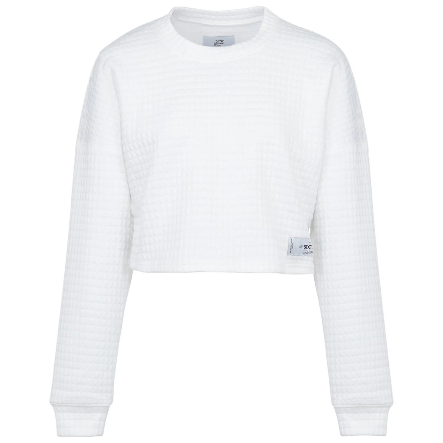 Sweatshirt gaufré confort Blanc - Image 6