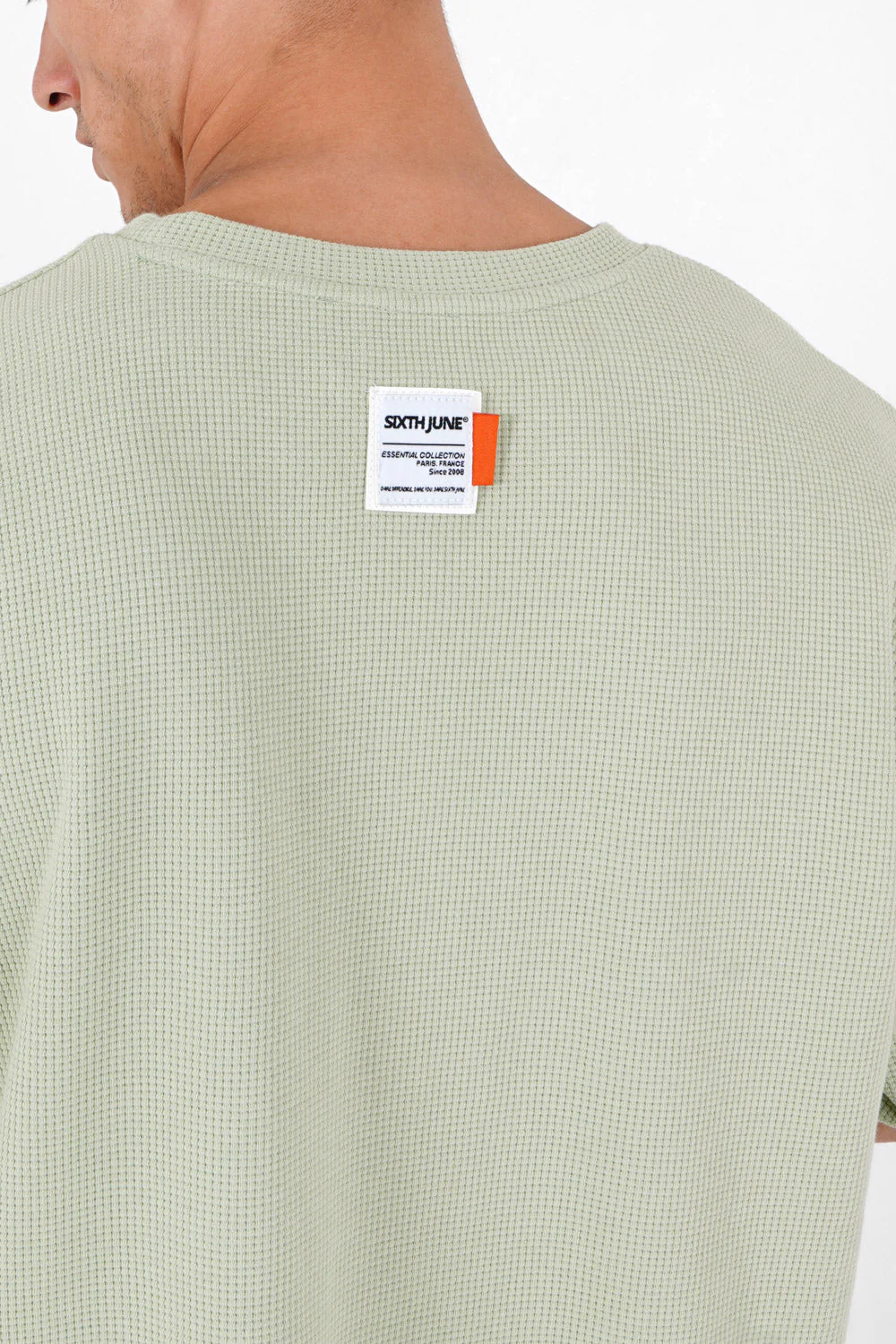 T-shirt gaufré oversize Vert clair - Image 3