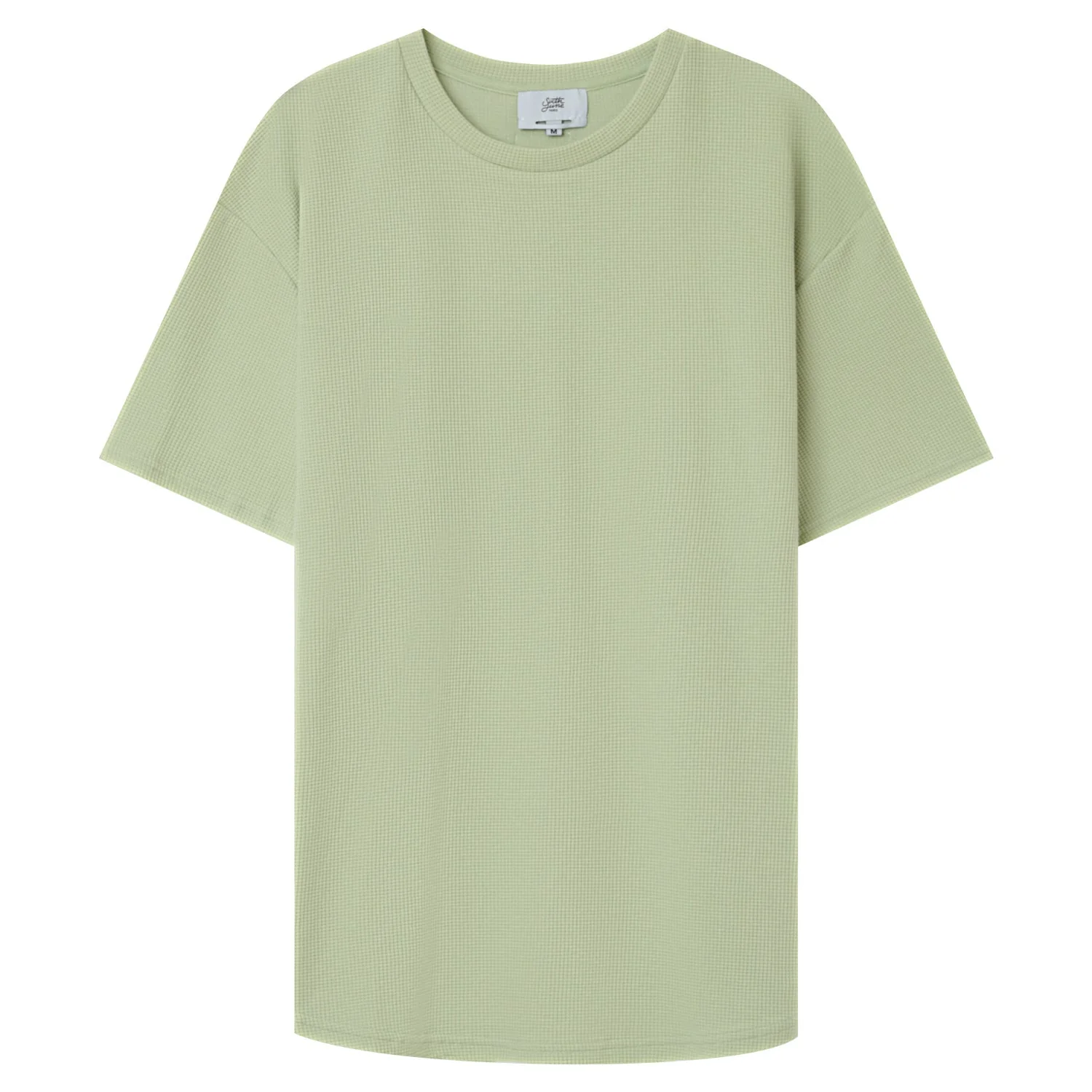 T-shirt gaufré oversize Vert clair - Image 7