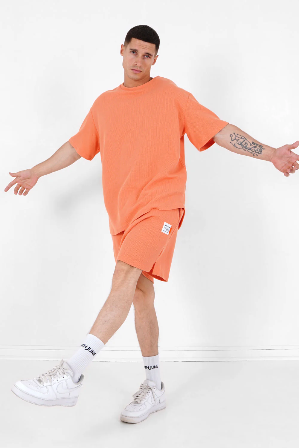 T-shirt gaufré oversize Orange - Image 2