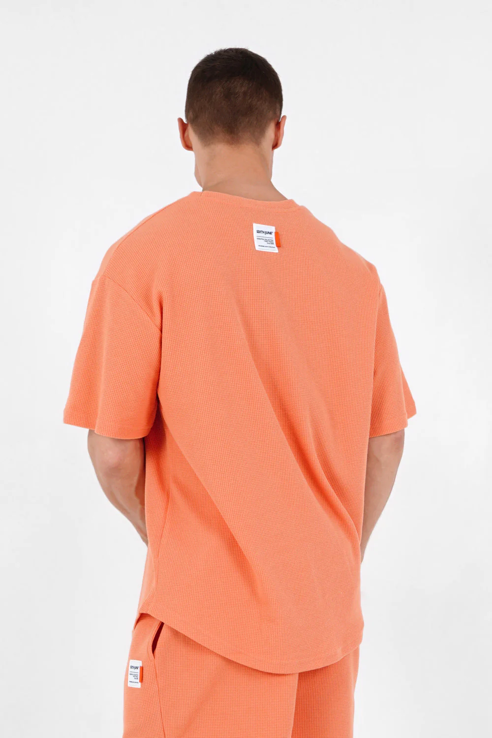T-shirt gaufré oversize Orange - Image 5