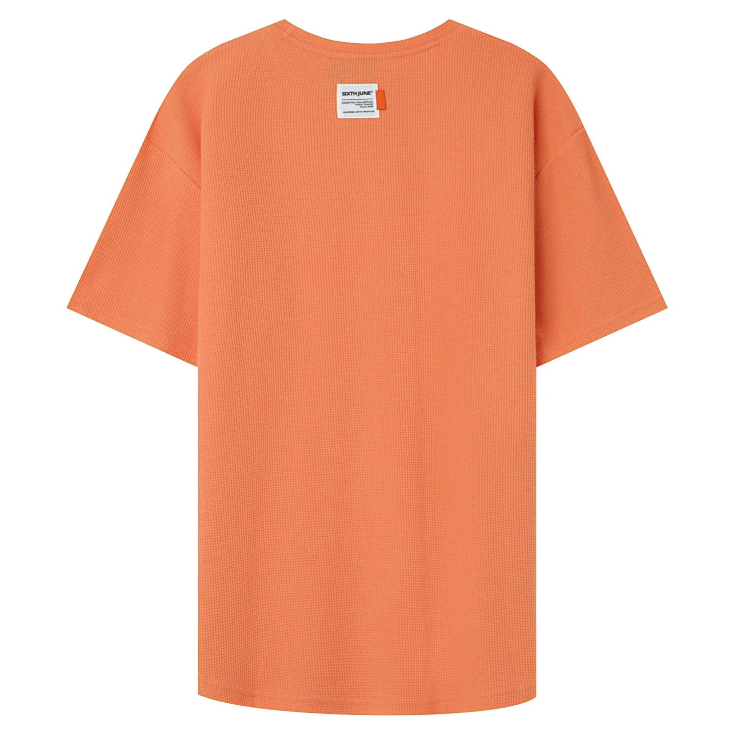 T-shirt gaufré oversize Orange - Image 7