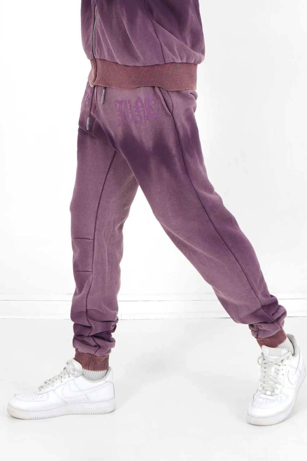 Jogging effet délavé Violet foncé - Image 4