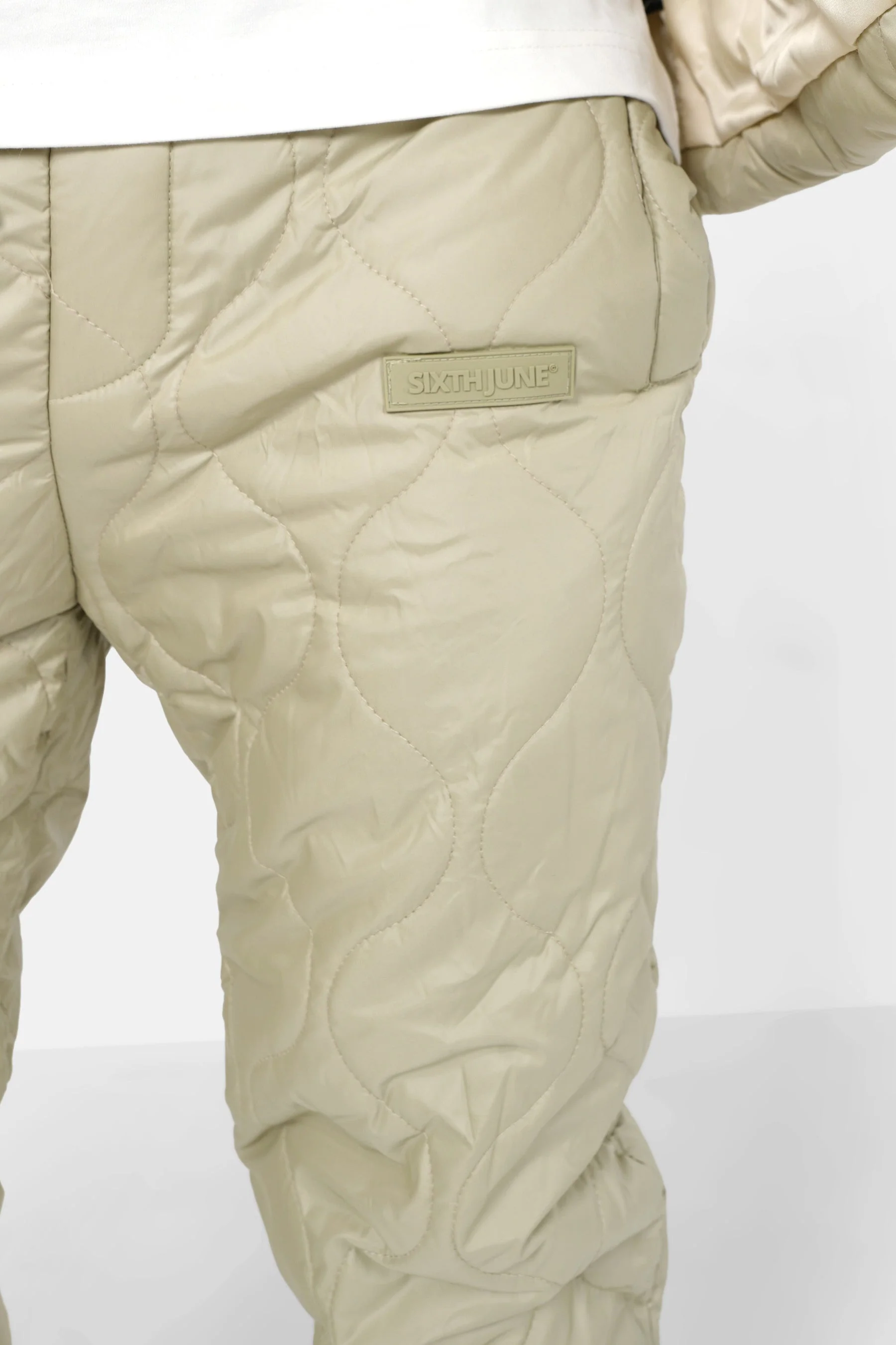 Pantalon matelassé vague Vert kaki - Image 3