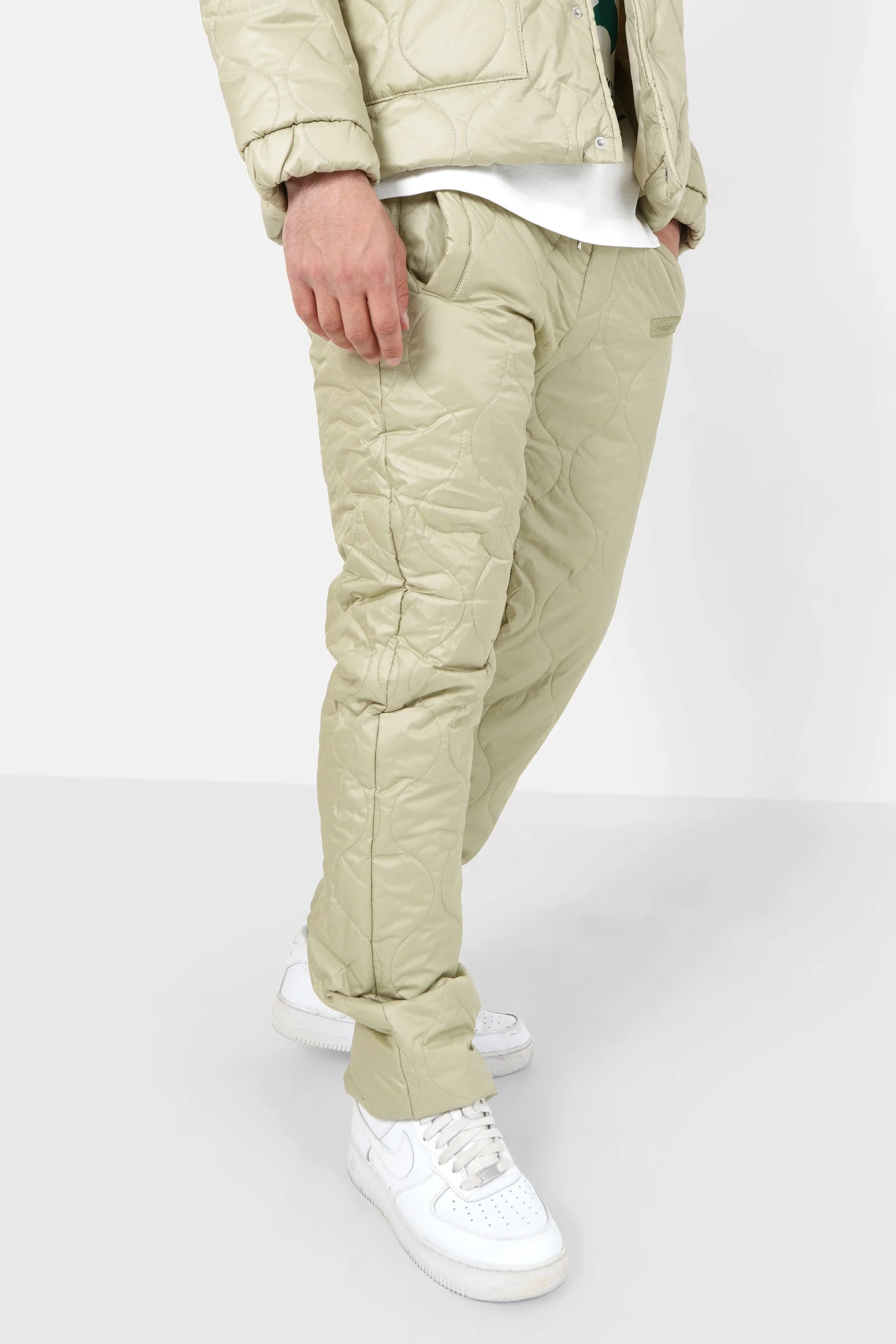 Pantalon matelassé vague Vert kaki - Image 4