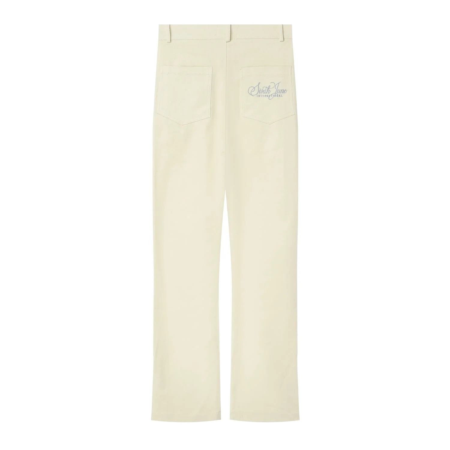 Pantalon droit fentes Blanc - Image 7