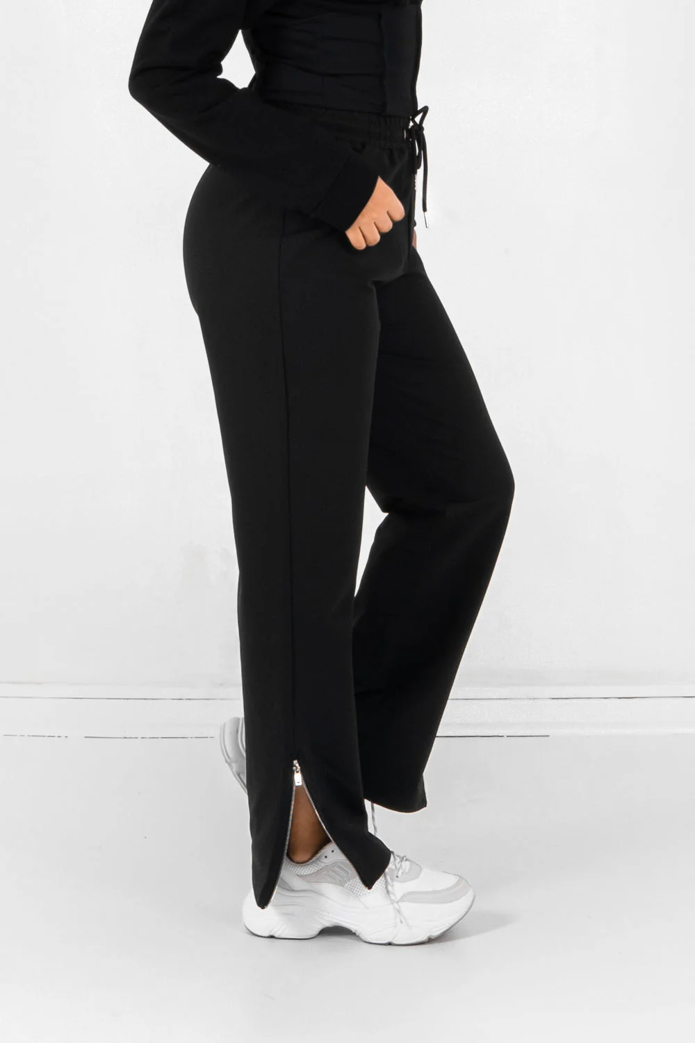Pantalon large signature Noir - Image 4