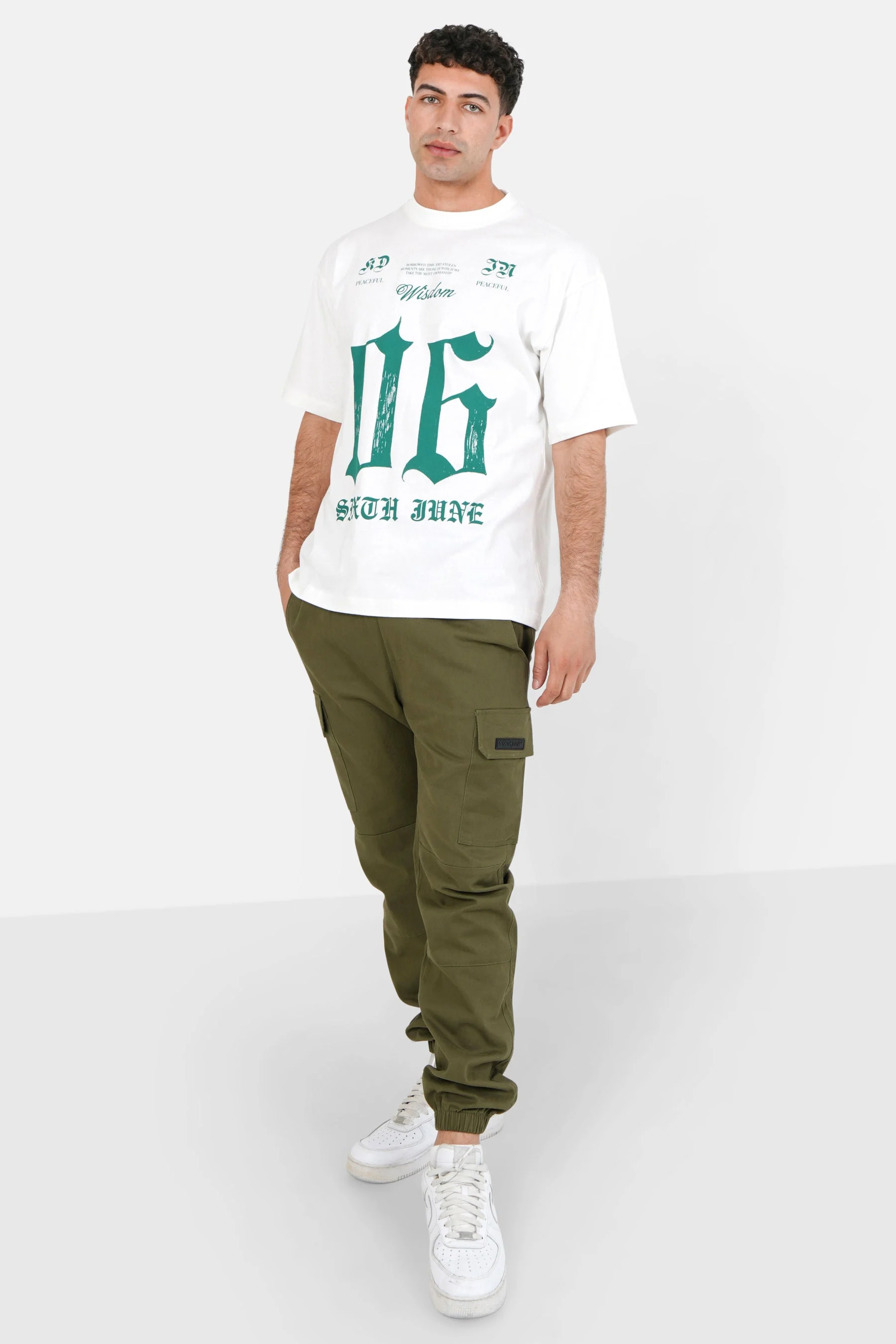 T-shirt chiffres gothiques Blanc - Image 2