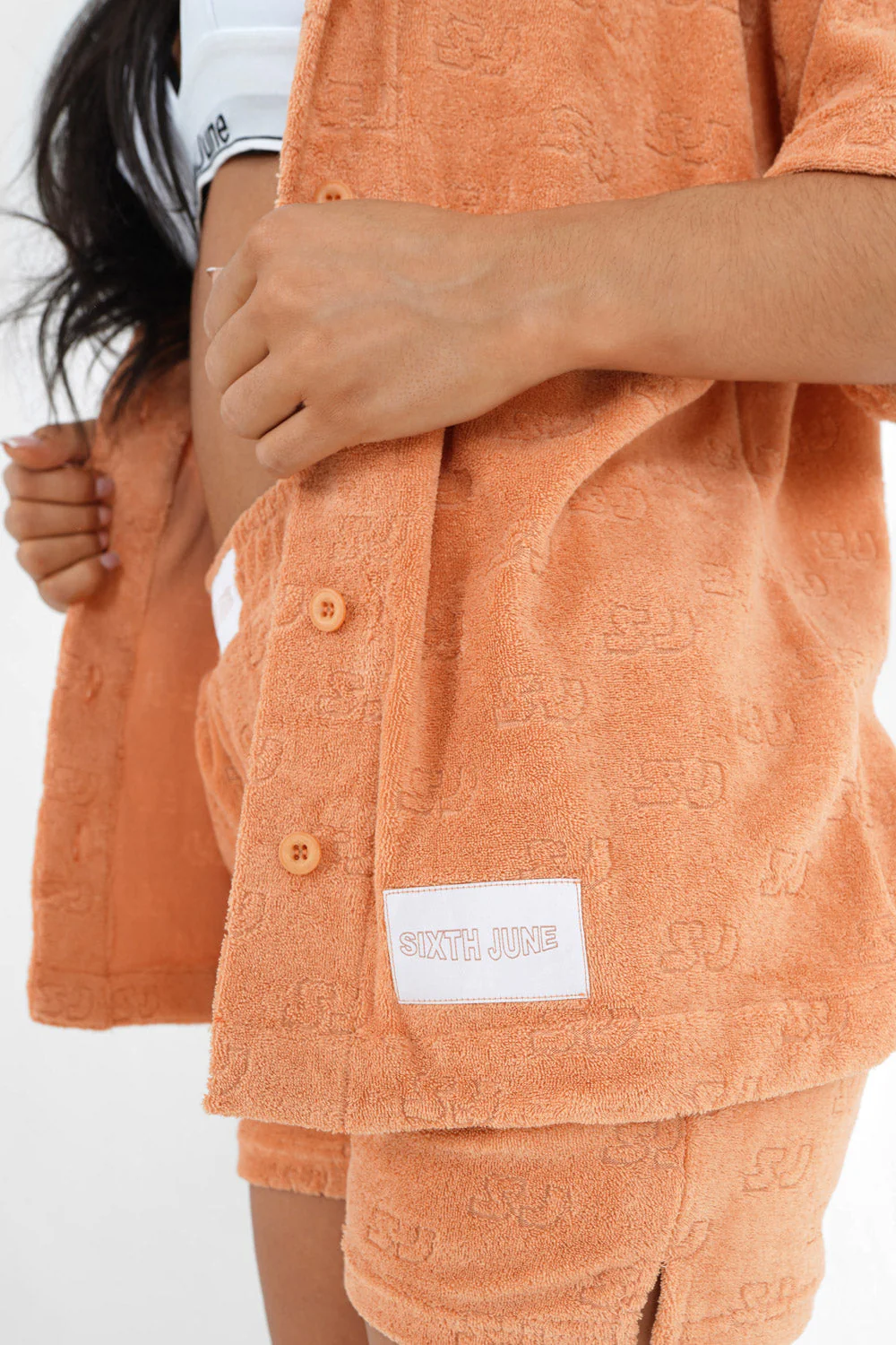 Chemise monogramme towel Orange - Image 3