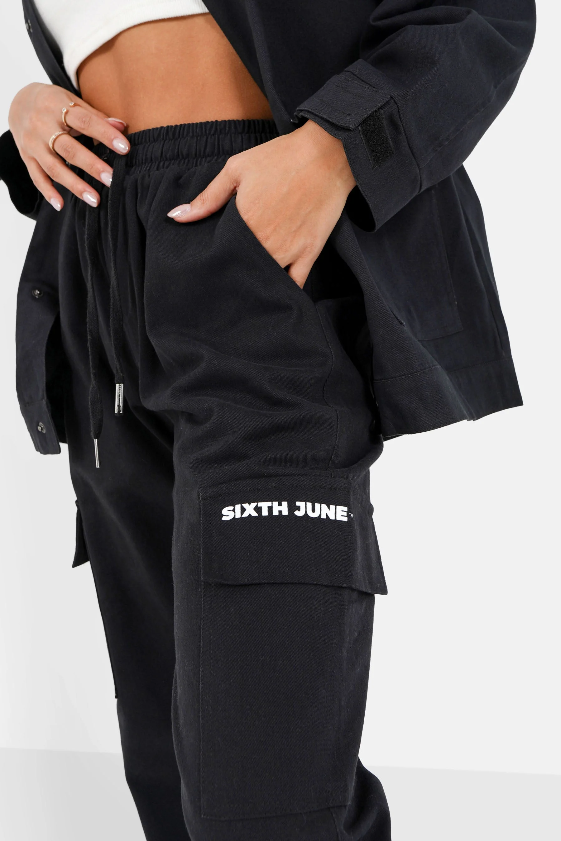 Pantalon cargo droit Noir - Image 3