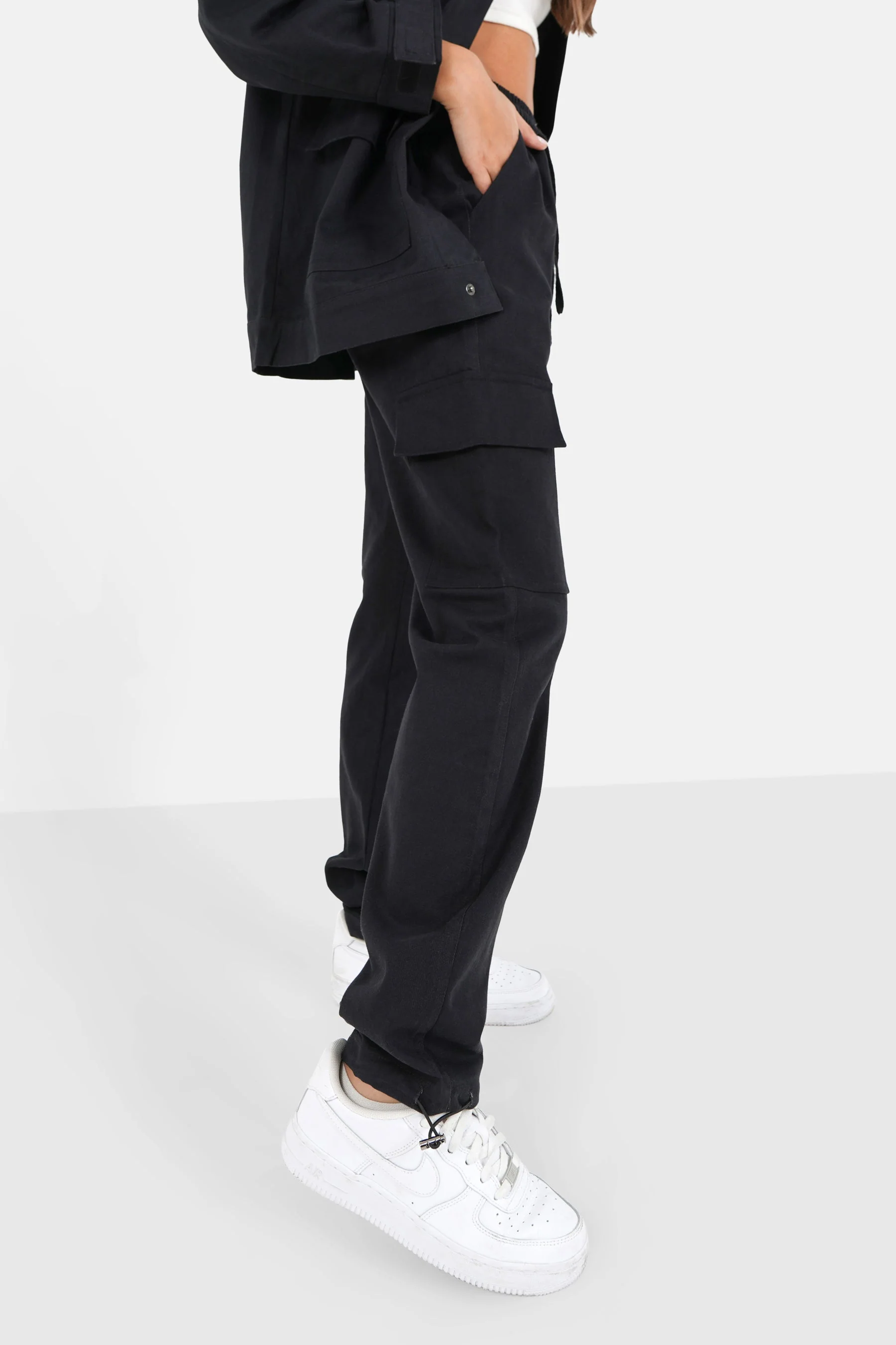 Pantalon cargo droit Noir - Image 4