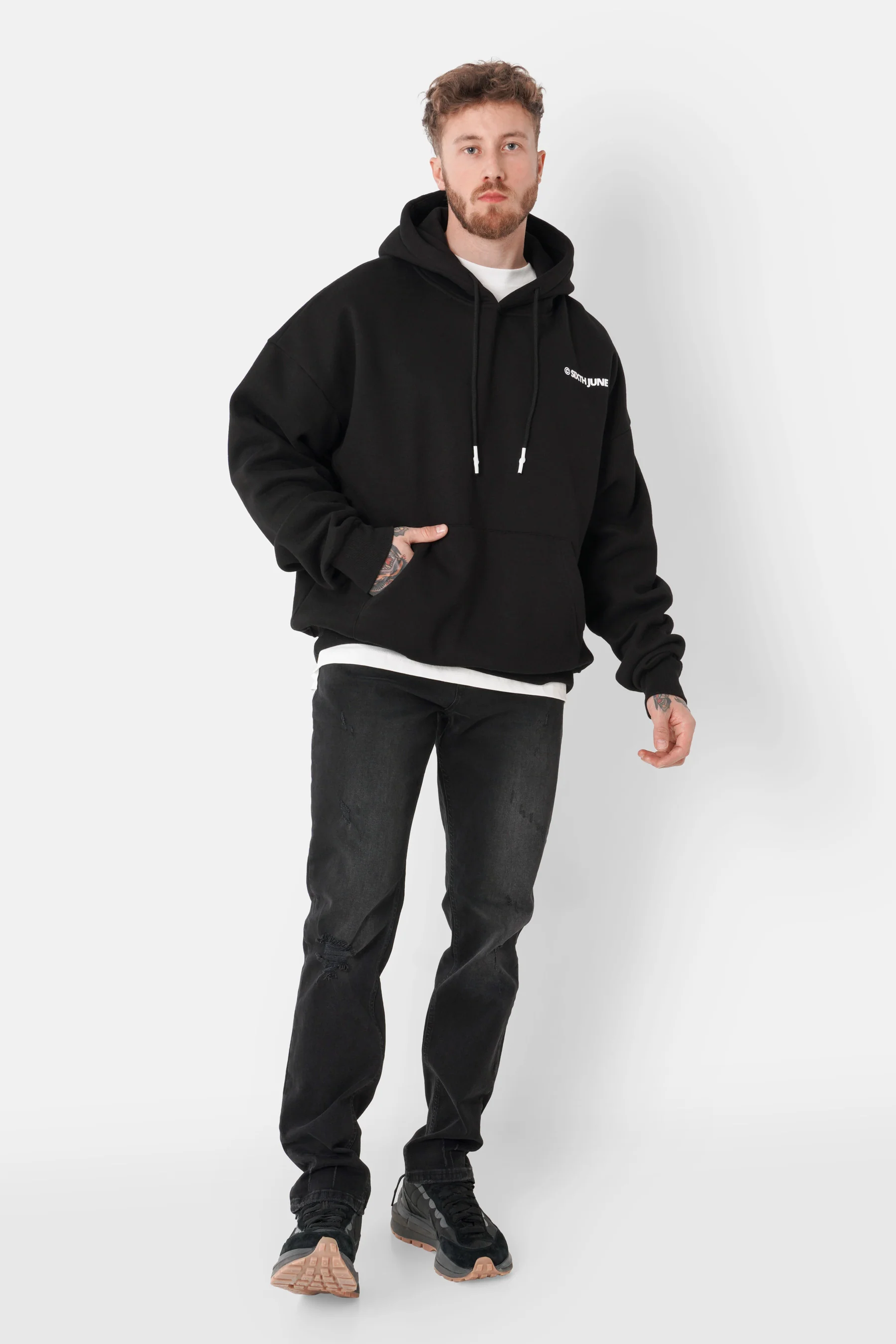 Sweatshirt capuche youth culture dos Noir - Image 2