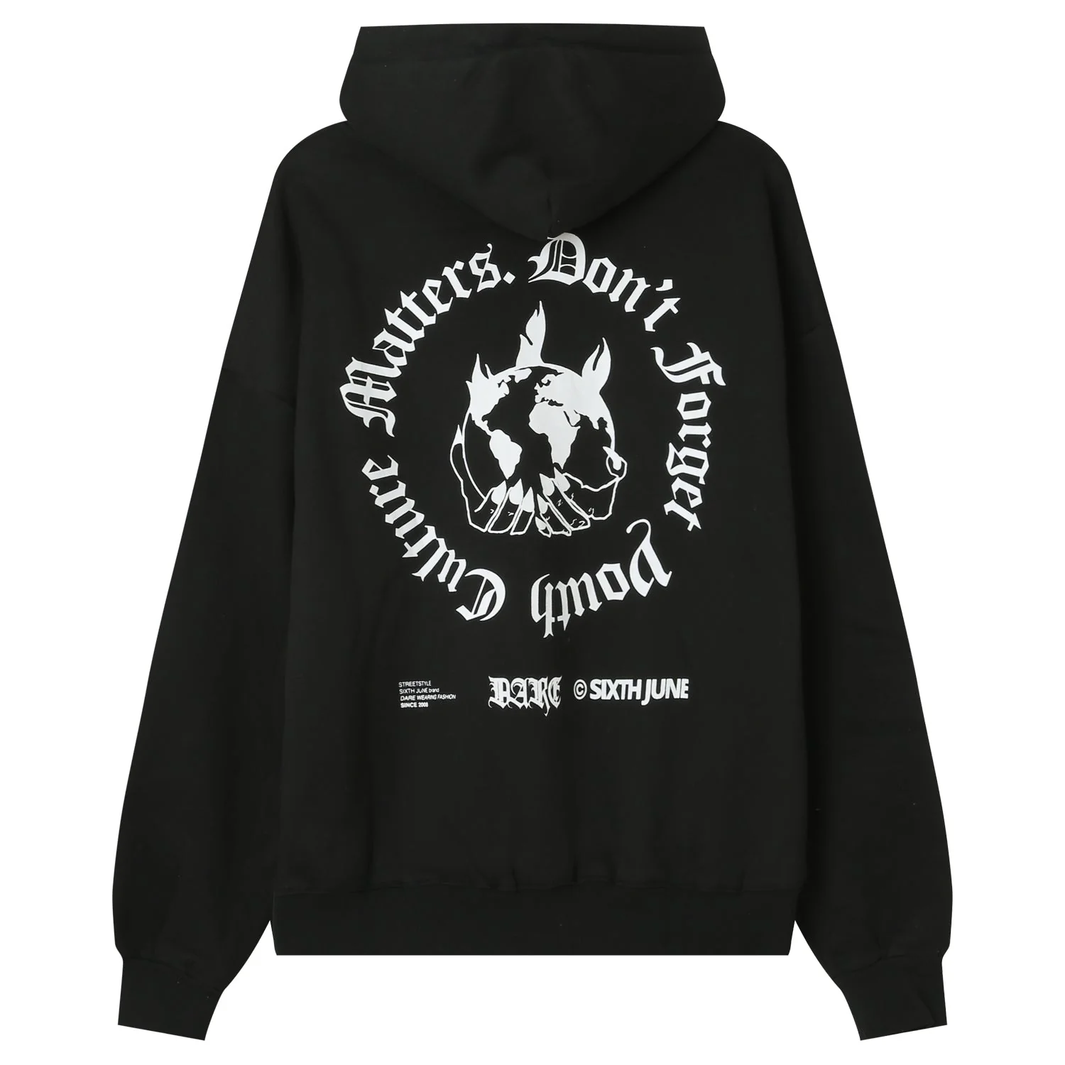 Sweatshirt capuche youth culture dos Noir - Image 7