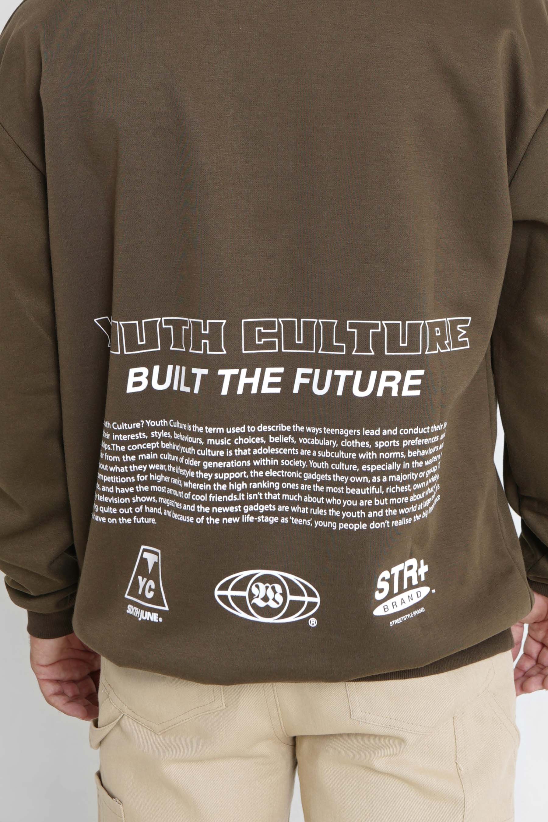 Sweat youth culture Vert kaki - Image 4